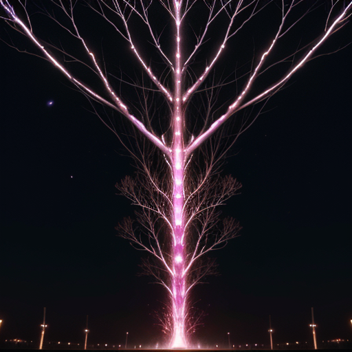 A complex, branching network of interconnected servers, pulsing with vibrant, almost organic light, scaling upwards dramatically.
